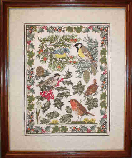 New Stitches - Winter Bird Sampler - 1994