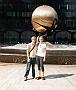 My Swedish friend, Anny and I under the World trade Centre. Don't we look bizzarely similar!