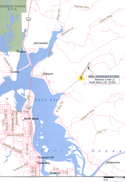 Map to Eric's Studio