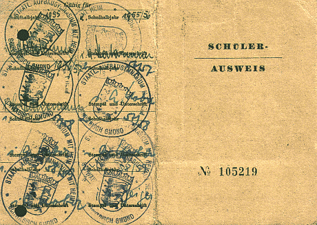 Sch&uuml;lerausweis (Au&szlig;enseite)
