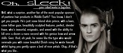 your ideal mate is Legolas!