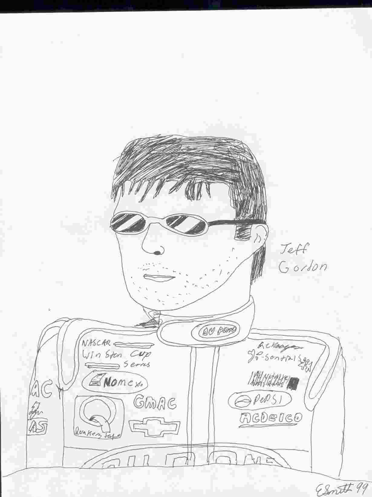 JEFF GORDON THE BLACK AT THE TOP IS FROM INSIDE SCANNER