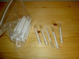 6.	Straws. **Current Stock: lots! If you need straws regularly, I can alert you when I have items you can use. Please let me know how many you would like.** Use for crafts, sorting/counting seeds, or…well…drinking straws. Sealed and unused - I pull them off my mini-milk cartons.