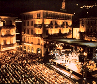Piazza Riforma durante l'Estival Jazz