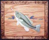 intarsia Largemouth Bass, intarsia fish