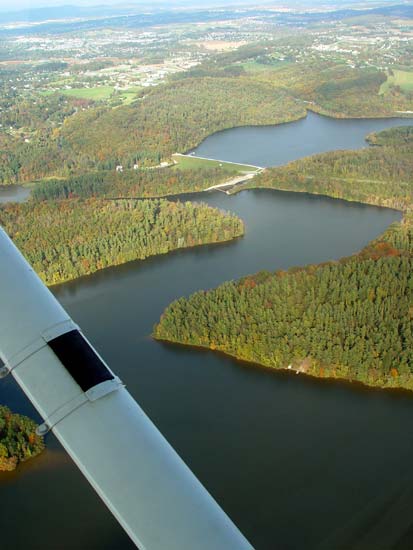 aerial photo lake Redman and lake Williams, Kain Park