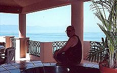Barry on the balcony.