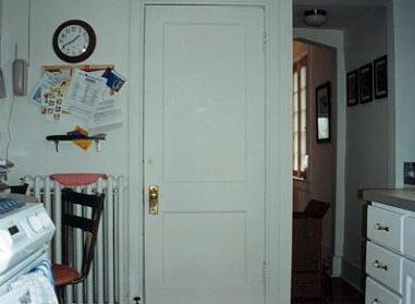 Unfortunately, all of the pipes from upstairs passed through the back wall. Kaching!