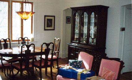 The finished dining area.