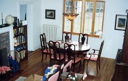 We decided to use the far end of our huge living room for dining so the 