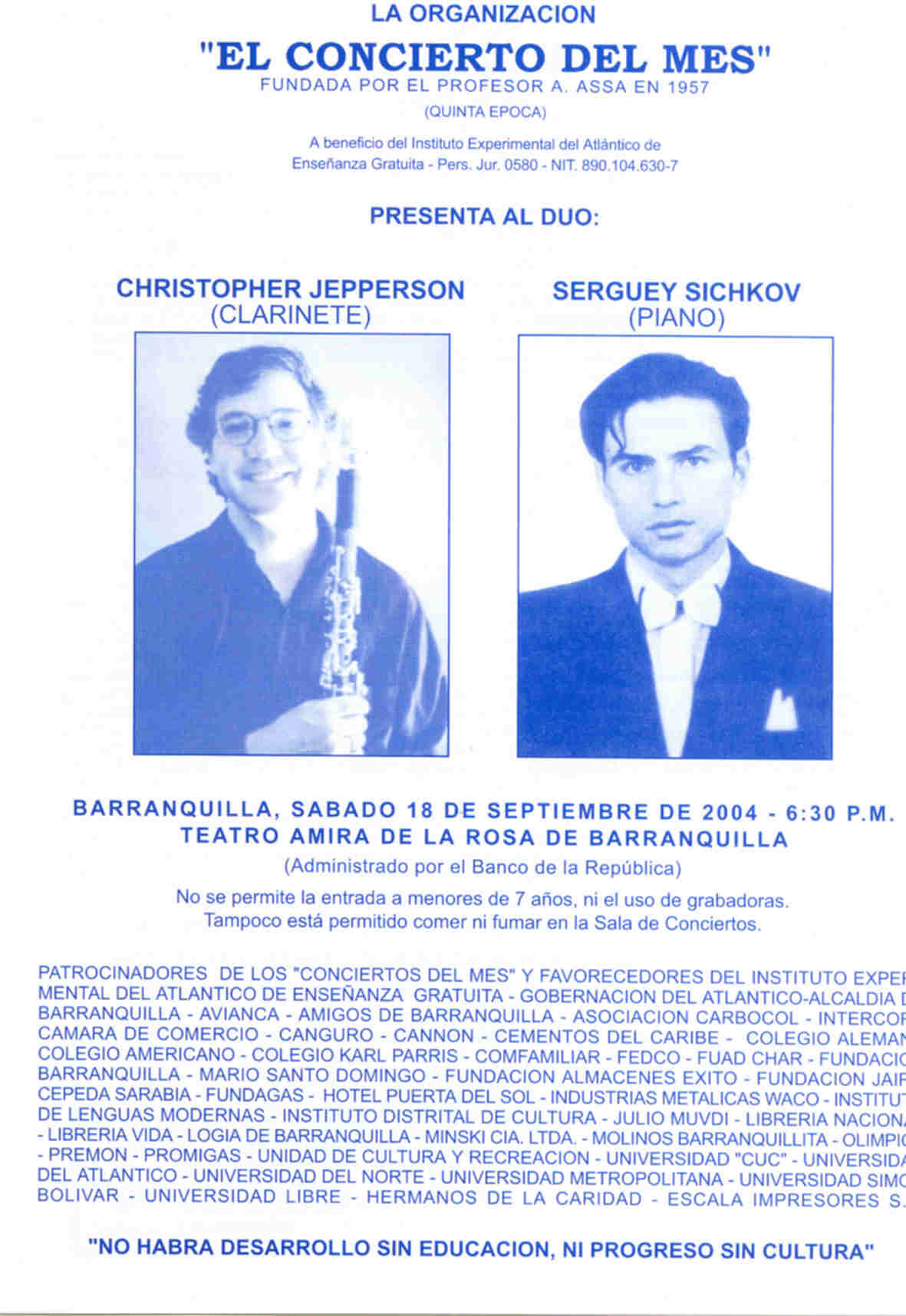 Concerto del Mes Programa