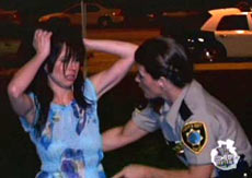 On Reno 911 as a drunk stripper