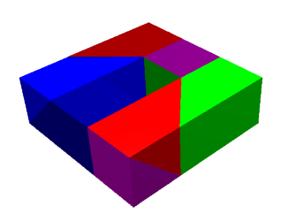 Prisma 1x3x3, con agujero central