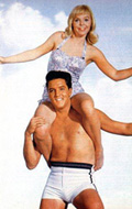 Elvis and Jenny Maxwell in a publicity shot for Blue hawaii