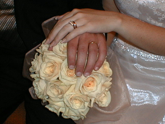 rings and bouquet