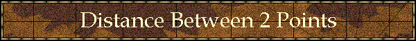 Distance Between 2 Points