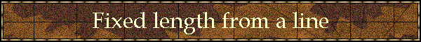 Fixed length from a line