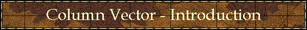 Column Vector - Introduction