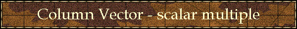Column Vector - scalar multiple