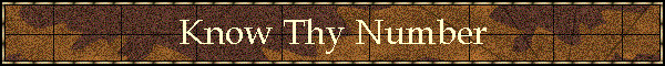 Know Thy Number