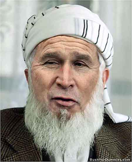 Bush si-a lasat barba a la Bin Laden...