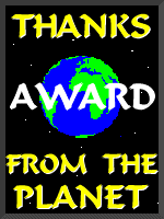 thanks from the planet award