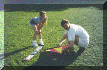 My Dad and I flying our kite