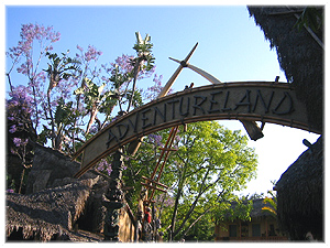 The Entrance Sign to Adventureland