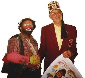 SnapTrap and the head of the Shrine Circus in 1998.