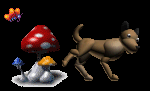 PITZ PEEING ON THE MUSHROOMS