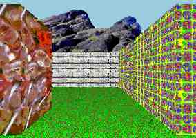 3D garden maze adventure game puzzle view.