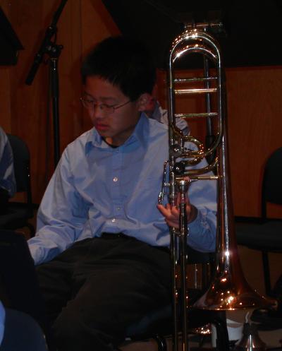 the bass Trombone player