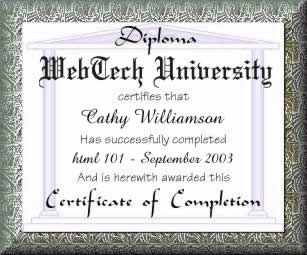 html certificate