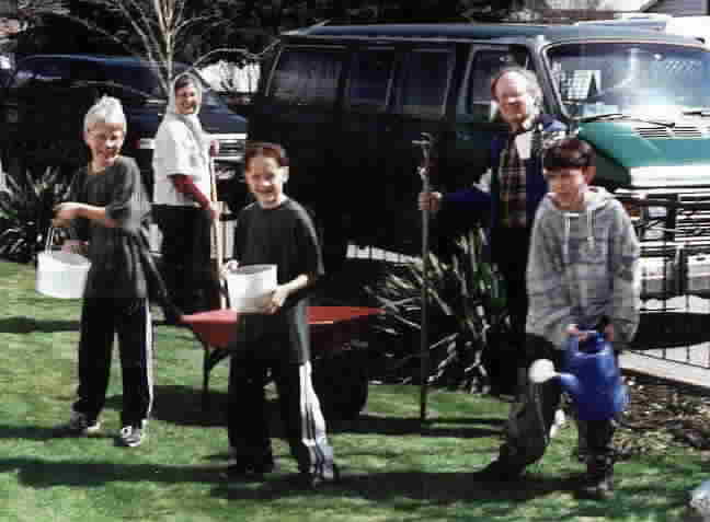 cleaning church yard pic.