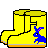 pair of yellow boots