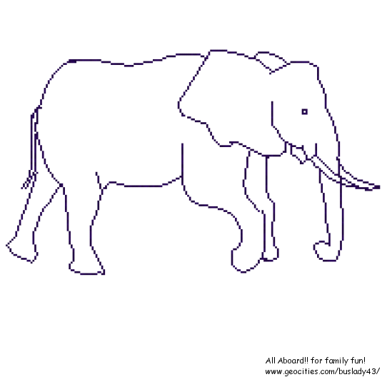 elephant to print out and color