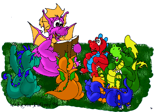 Douglas reading with friends