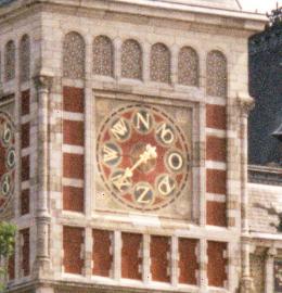 There is a wind vane on top of the roof.  This actually indicates the wind direction.