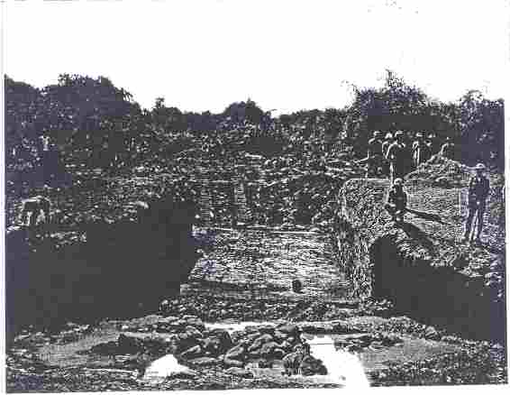 Excavation work on Route 22