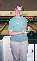 Kathy set up and ran the tournament, as well as taking home a trophy