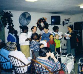 Local church youth carolling