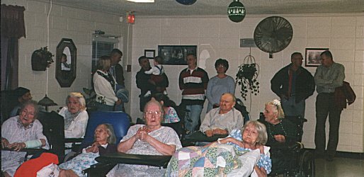 A few of our members and their families and some of the residents of Broman's Nursing Home