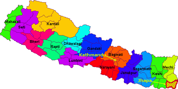 Map of Nepal