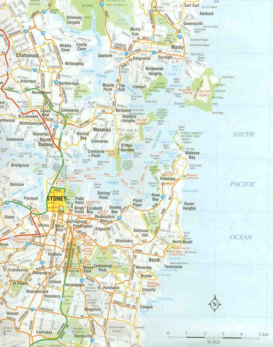 Sydney's East - The Manly Scenic walk runs from "The Spit"-Bridge along the coast eastwards to Manly