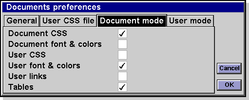 Screenshot of privacy settings