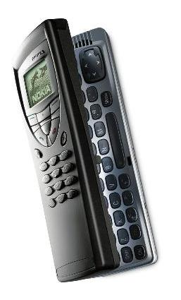 The Nokia 9210 half open from top