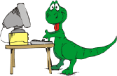 Dinosaur using computer