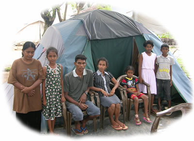 Thousands of families lived in tents for over a year - many still are