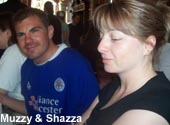The man that is Muzzy with his friend Shazza