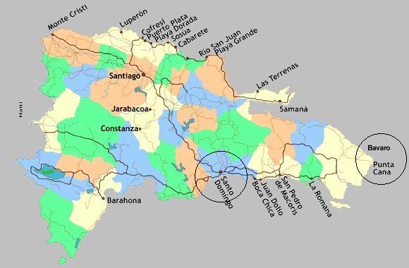[Map of Dominican Republic]